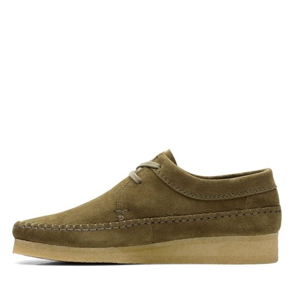 clarks weaver dark green suede main image 9